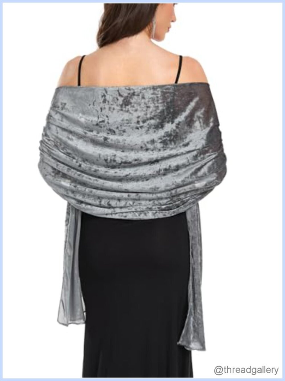 Knit Velvet Mesh Shawl Wrap Evening Wedding Bridal Scarf